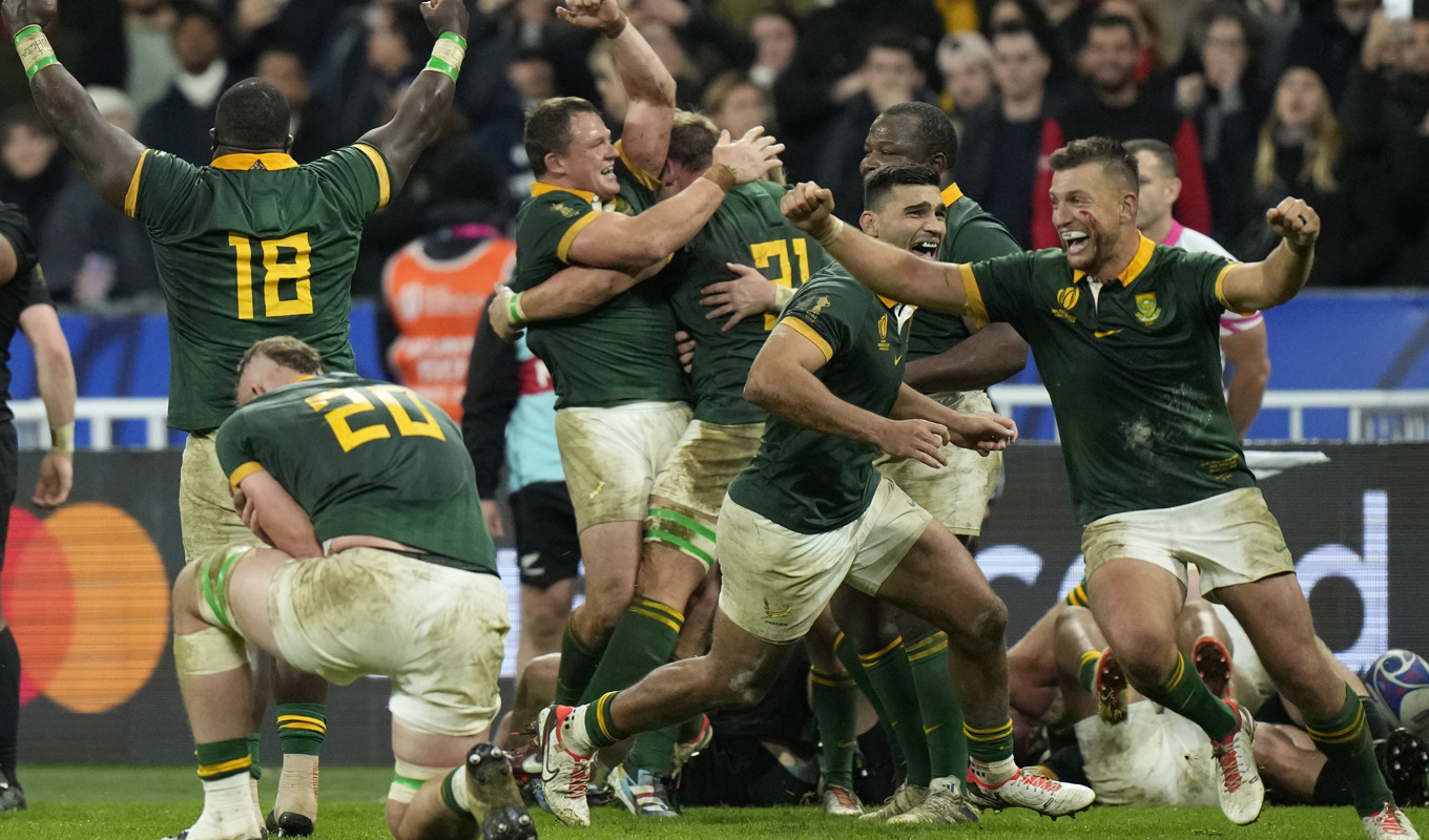 Sydafrika världsmästare efter rugbyrysare