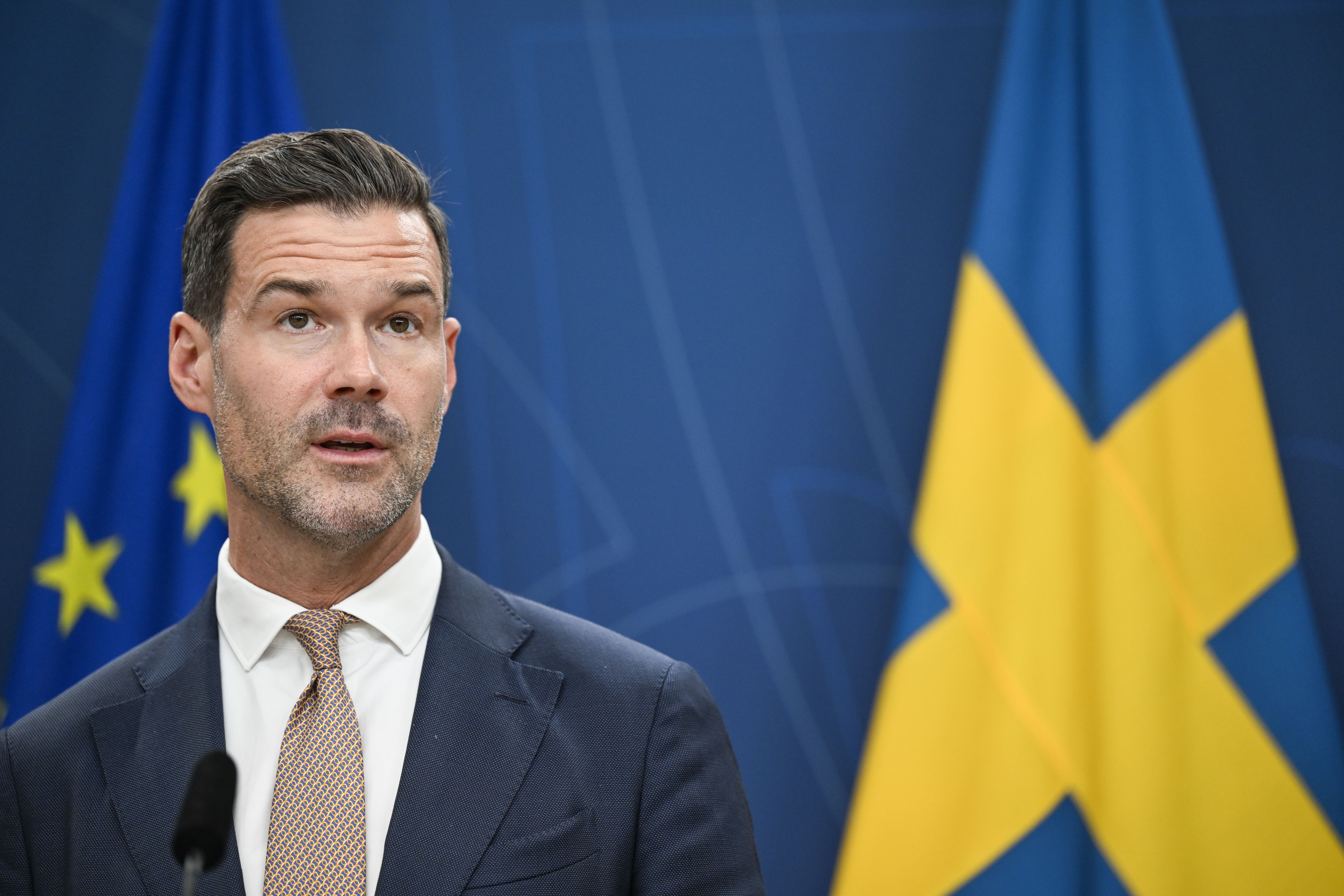 Migrationsminister Johan Forssell (M). Akrivbild Foto: Fredrik Sandberg/TT