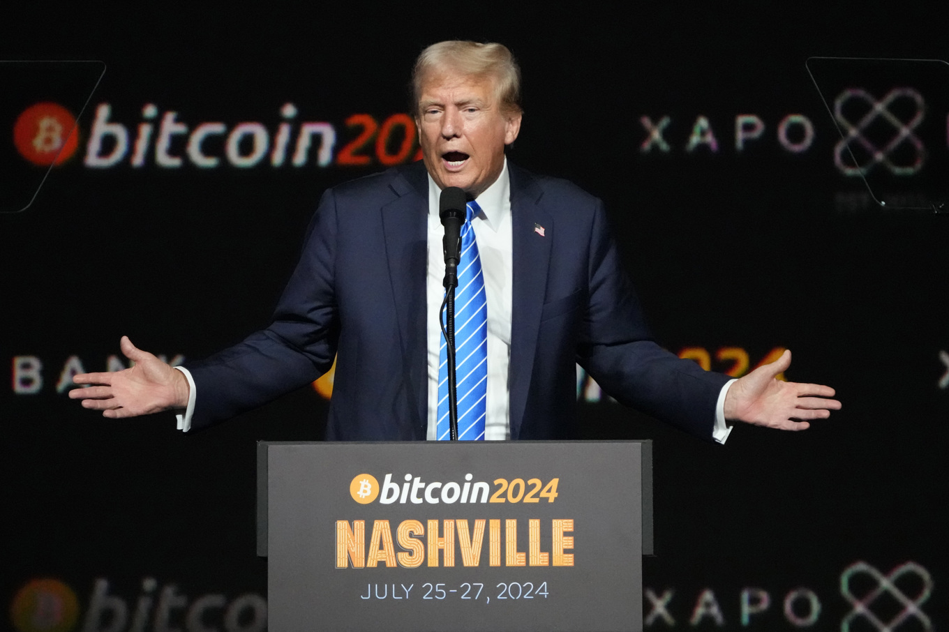 USA:s president Donald Trump har tidigare pratat upp Bitcoinkursen. Arkivbild. Foto: Mark Humphrey