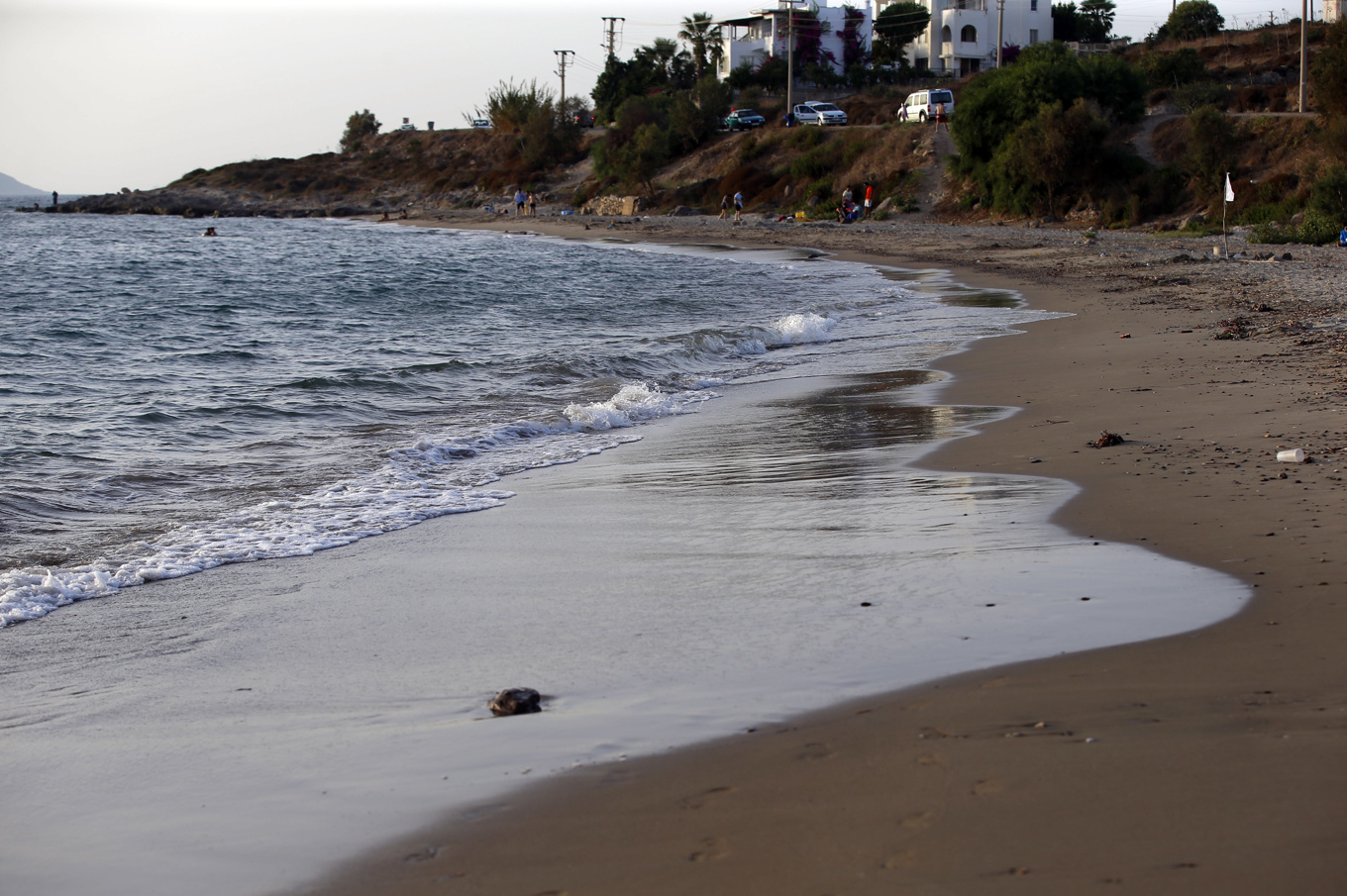 Stranden Fener Burnu i Bodrumområdet i västra Turkiet. Arkivbild. Foto: Emrah Gurel/AP/TT